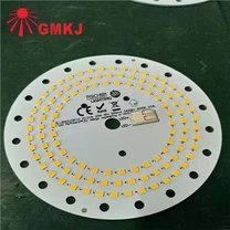 LED lampa, časť SKD, spájkované hliníkové dosky s plošnými spojmi