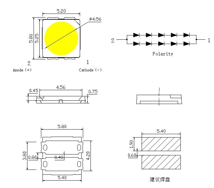 5050 EMC 5C2B 6000-6500K PR2240